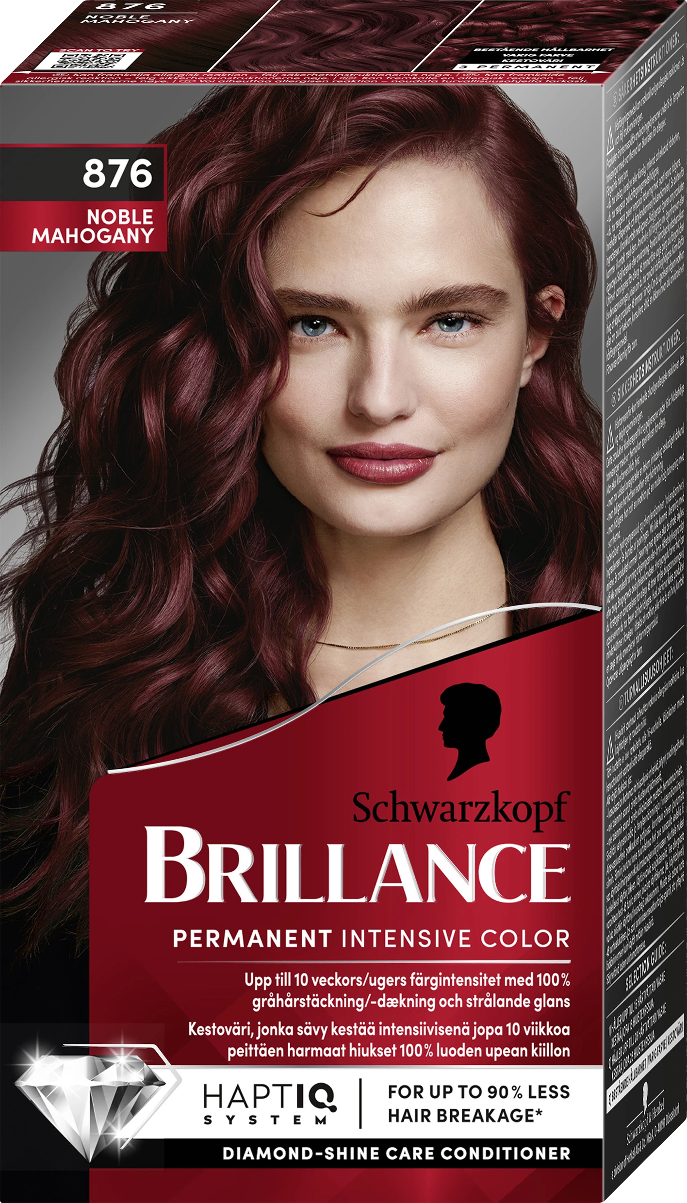 Schwarzkopf Brillance Hårfärg 876 Noble Mahogany - Hårfärg