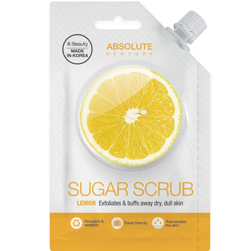 Absolute New York Spout Lemon Sugar Scrub 25 g - Exfoliering & peeling för ansikte