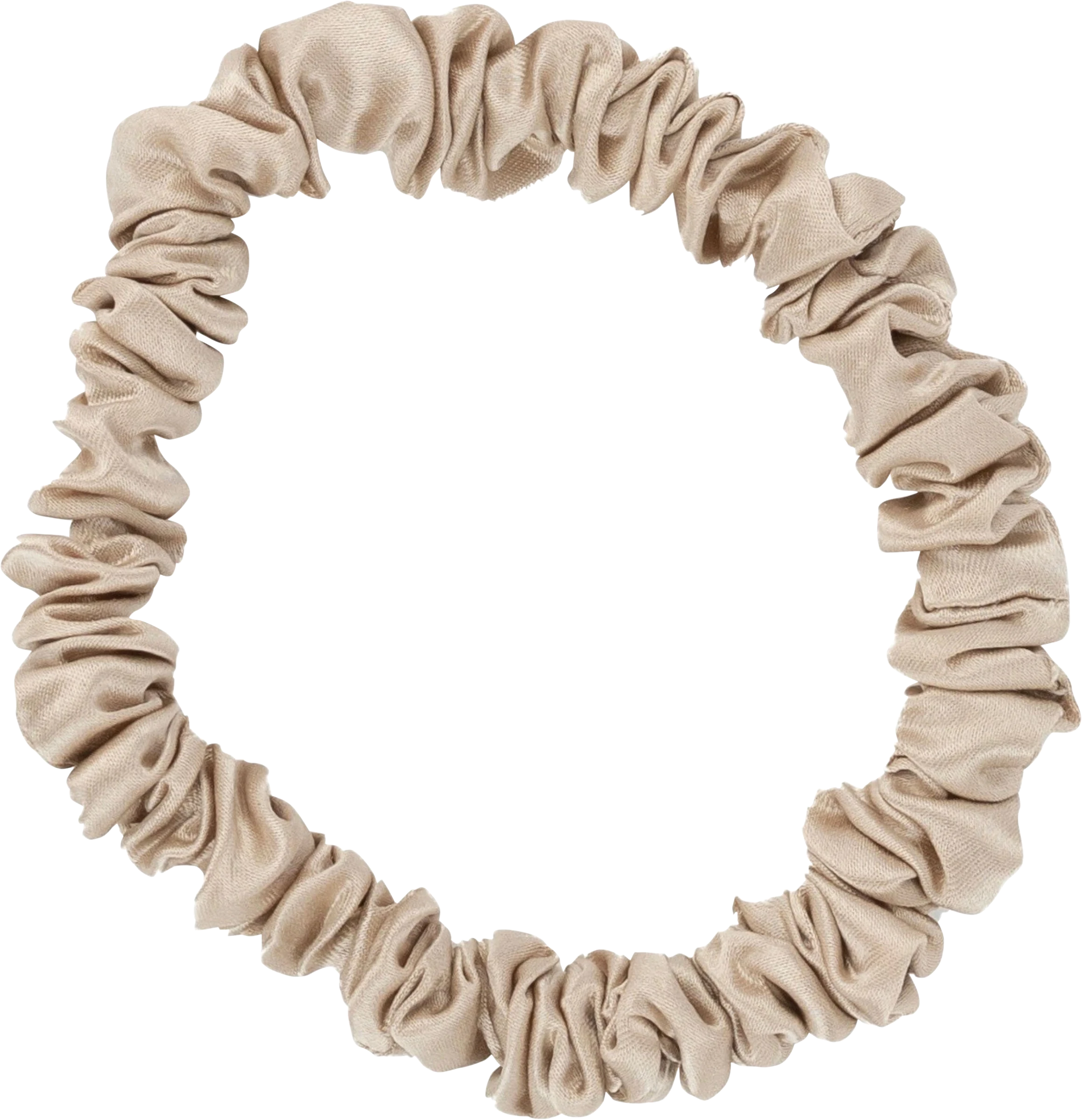 ByBarb Sidensnodd Tunn Beige - Hårsnoddar & tofsar