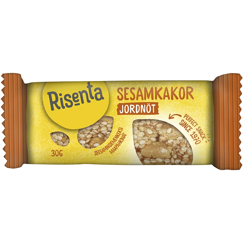 Risenta Sesamkakor Jordnöt 30 g - Bars