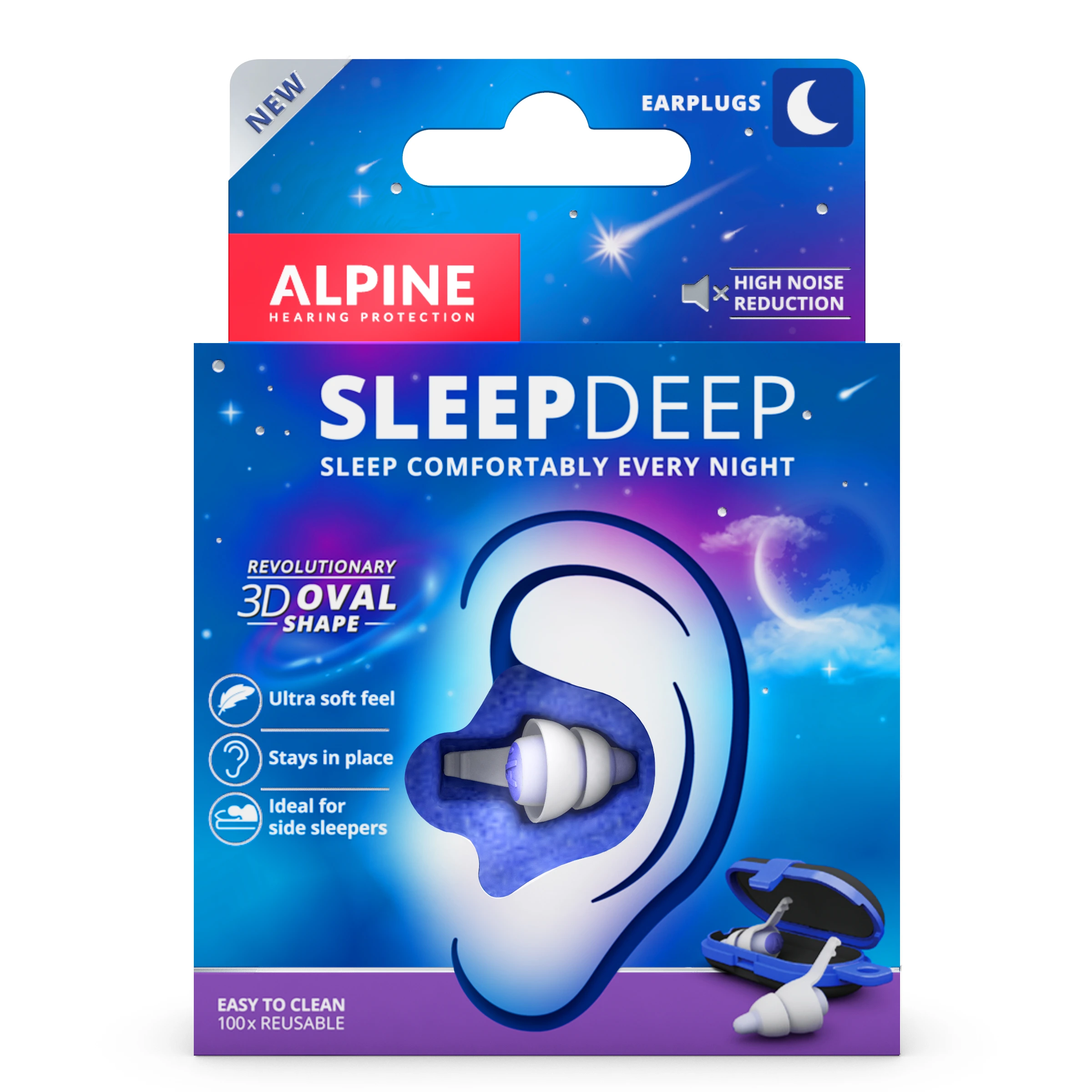Alpine SleepDeep Earplugs M/L 1 par - Öronproppar att sova med