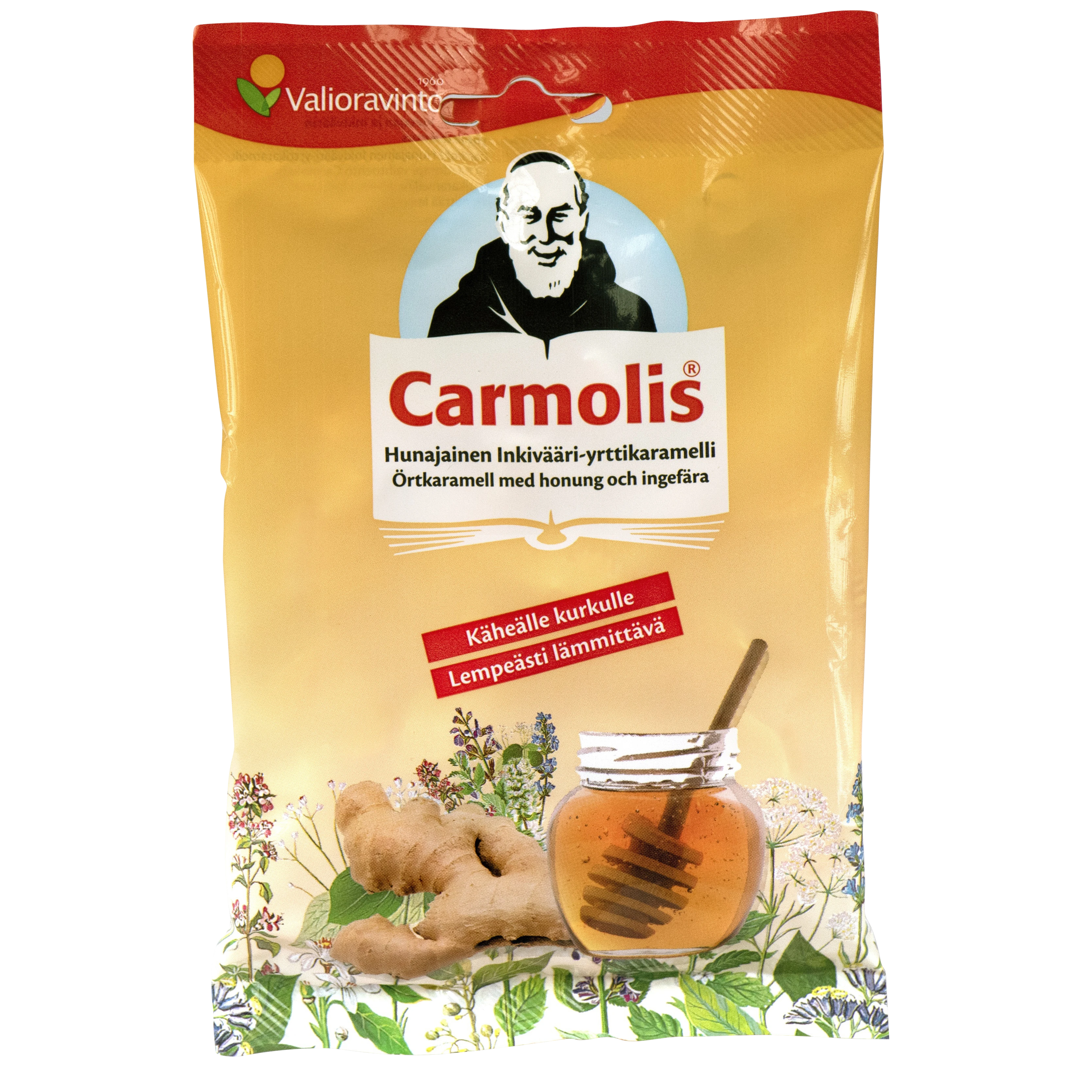 Carmolis Halskaramell Ingefära med Honung 75 g | Apotek Hjärtat