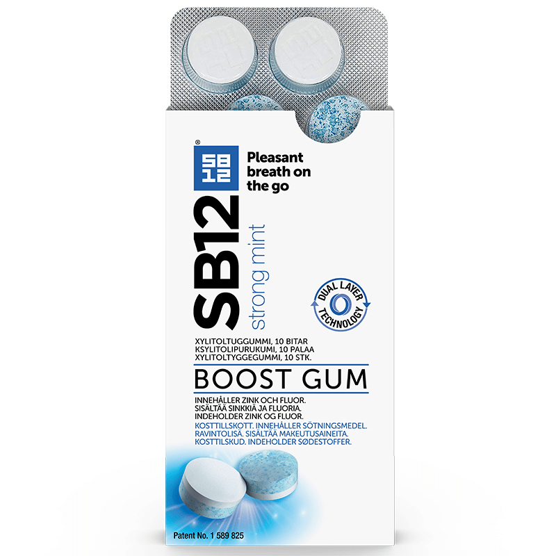 SB12 Boost Strong Mint tuggummi 10 st - Dålig andedräkt