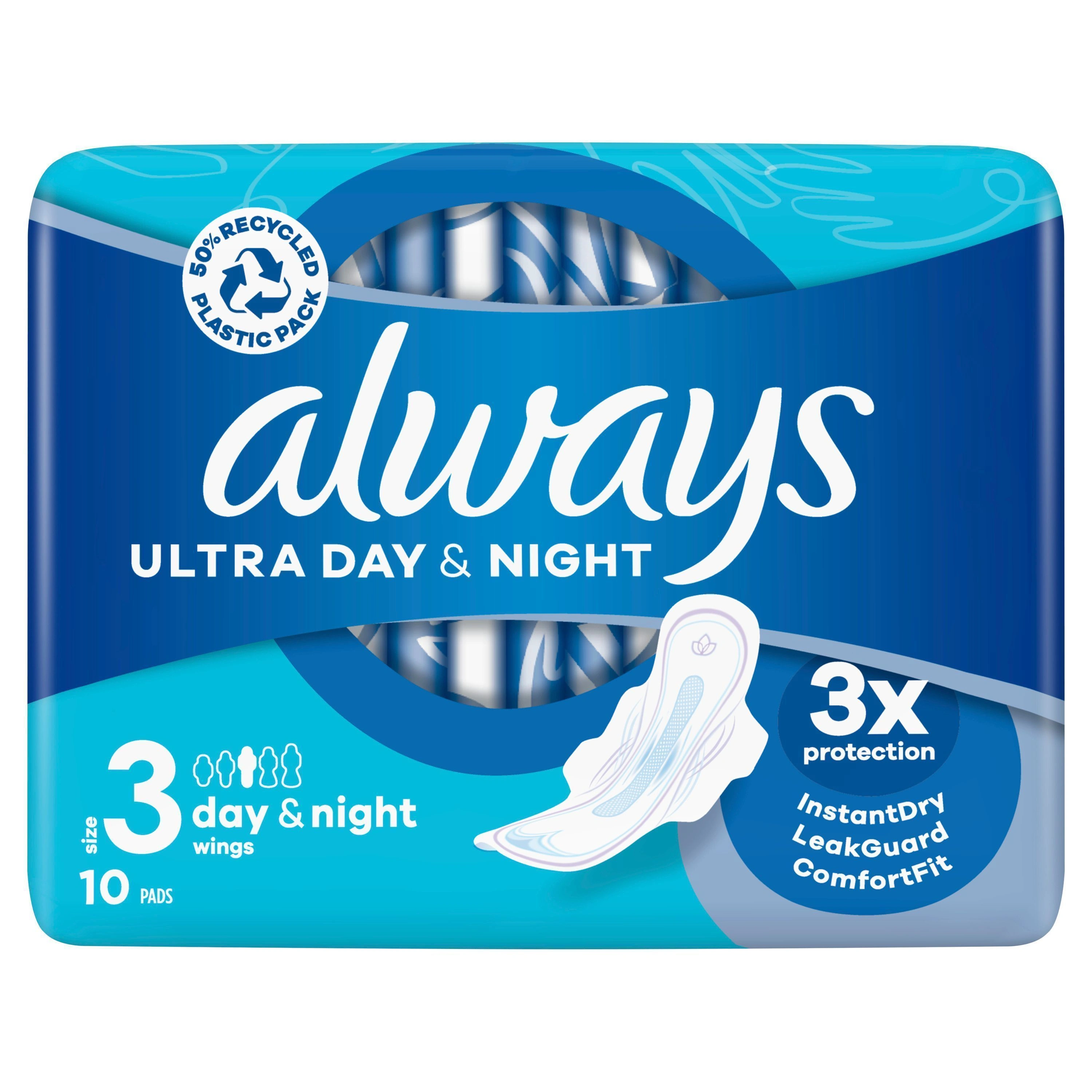 Always Ultra Day & Night Bindor Stl 3 Med Vingar 10 st - Nattbindor