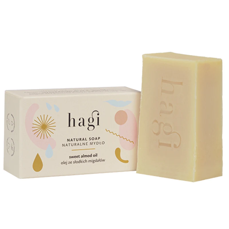 Hagi Natural Soap with Sweet Almond Oil 100 g - Mild handtvål