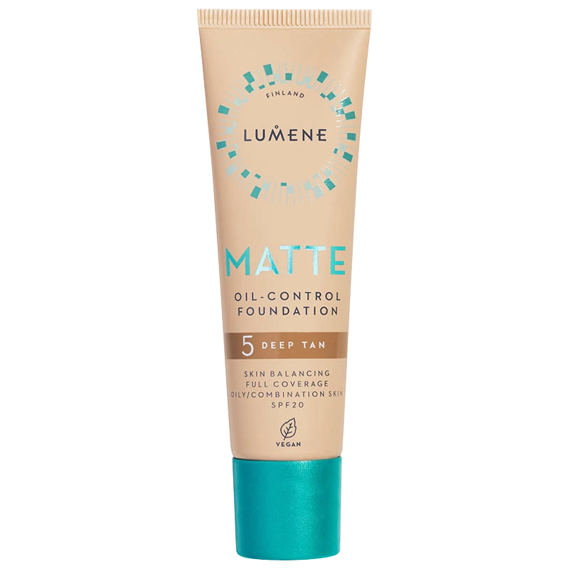 Lumene Matte Oil-Control Foundation SPF 20 30 ml 5 Deep Tan - Täckande foundation