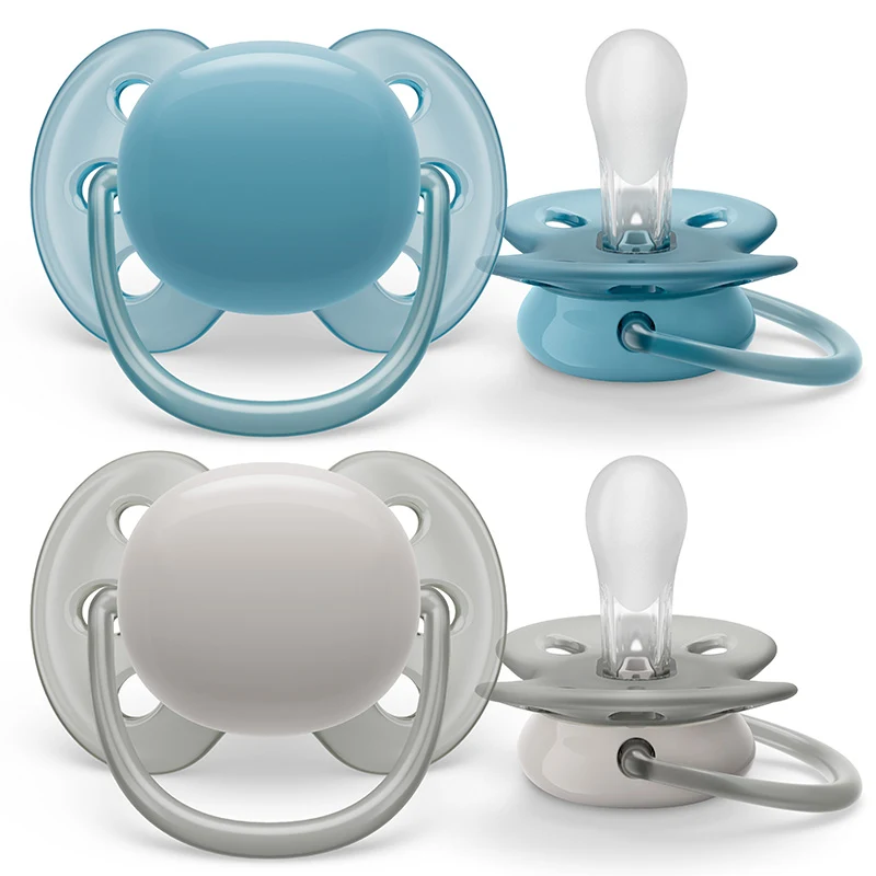 Philips Avent Ultra Soft Napp 6-18 mån Turkos/Grå 2-pack - Nappar