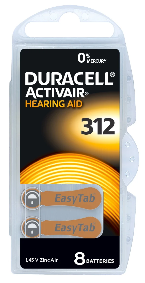 Duracell Activair batteri typ 312 8 st - Batterier till hörapparat