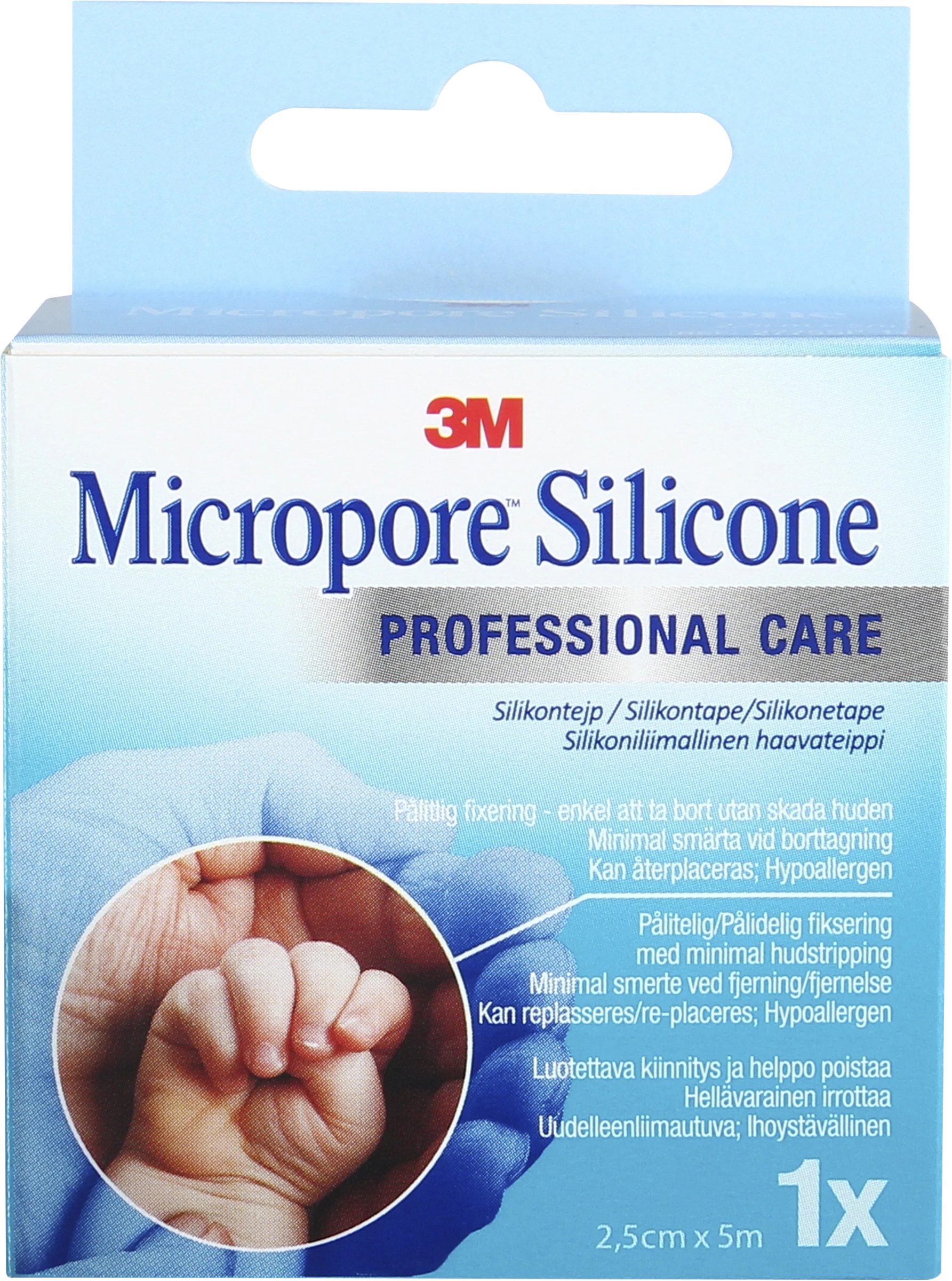 Micropore Silicone silikontejp 2,5 cm x 5 m 1 st - Kirurgtejp