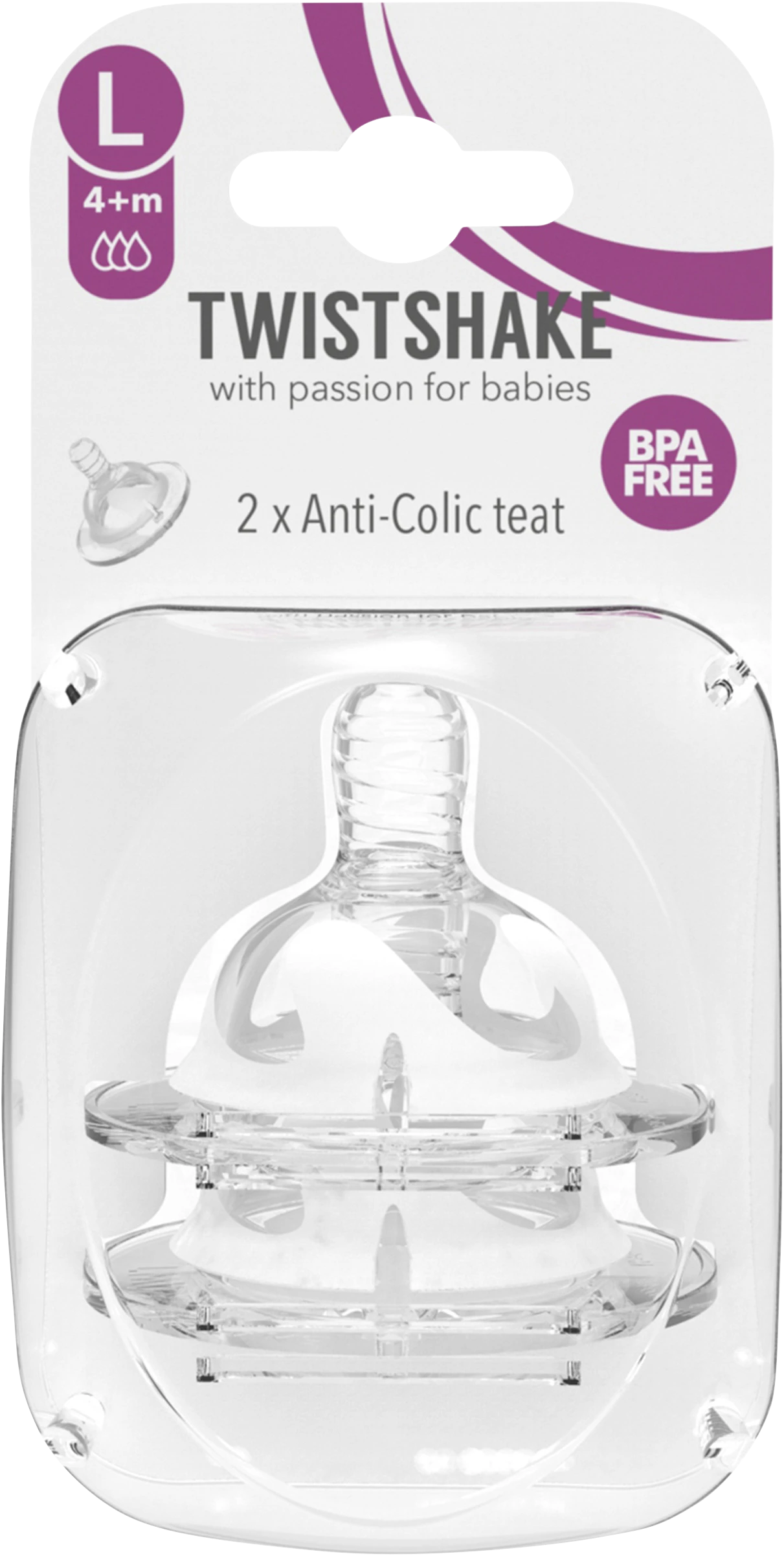 Twistshake Anti-Colic Dinapp Large/+4 mån - Tillbehör nappflaskor