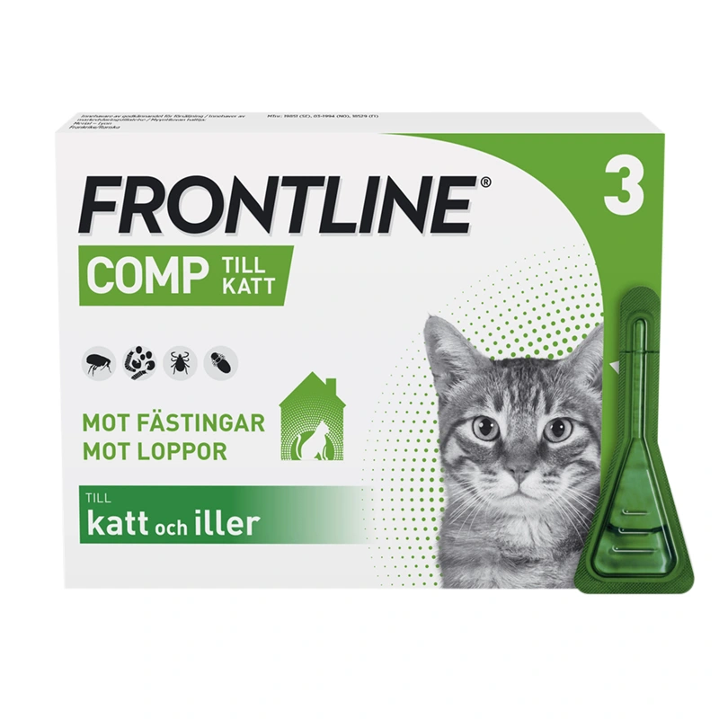 Frontline Comp Spot-on lösning för katt 50 mg/60 mg 3 x 0,5 ml - Loppor & löss hos katt