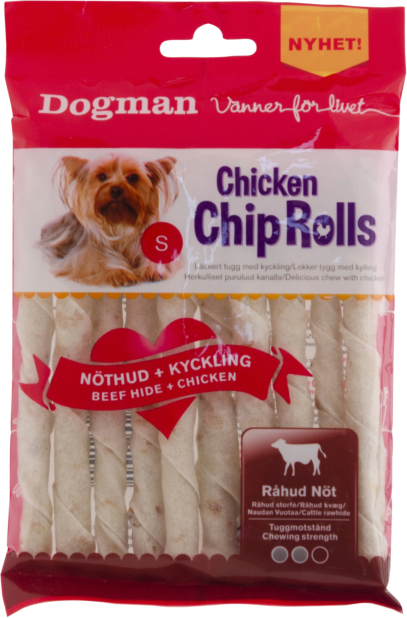 Dogman Chicken Chip Roll med Kyckling 10-pack - Hundgodis