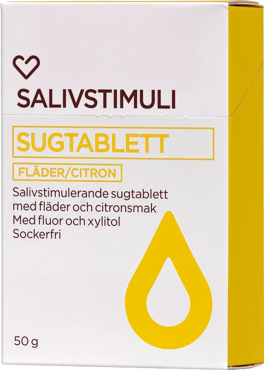 Hjärtats salivstimulerande Sugtablett Fläder/Citron 50 g - Sugtabletter vid muntorrhet