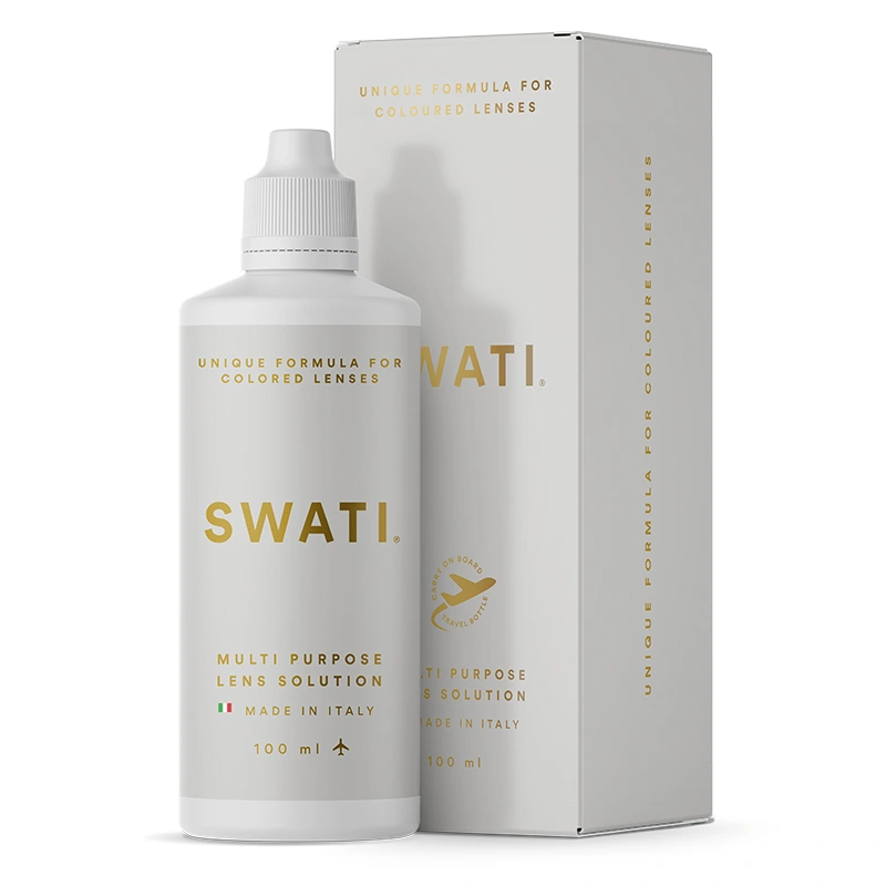 SWATI Cosmetics Lens Solution 100 ml - Linsvätska & linsetui