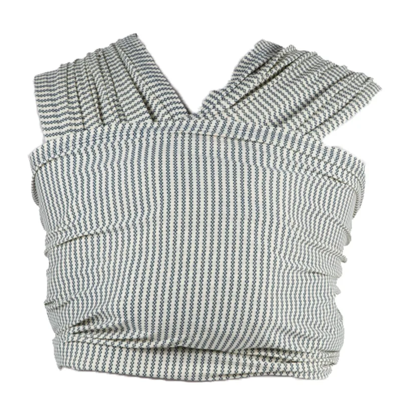 Ergobaby Aura Bärsjal Navy Gingham Stripe - Bärsjalar för nyfödda