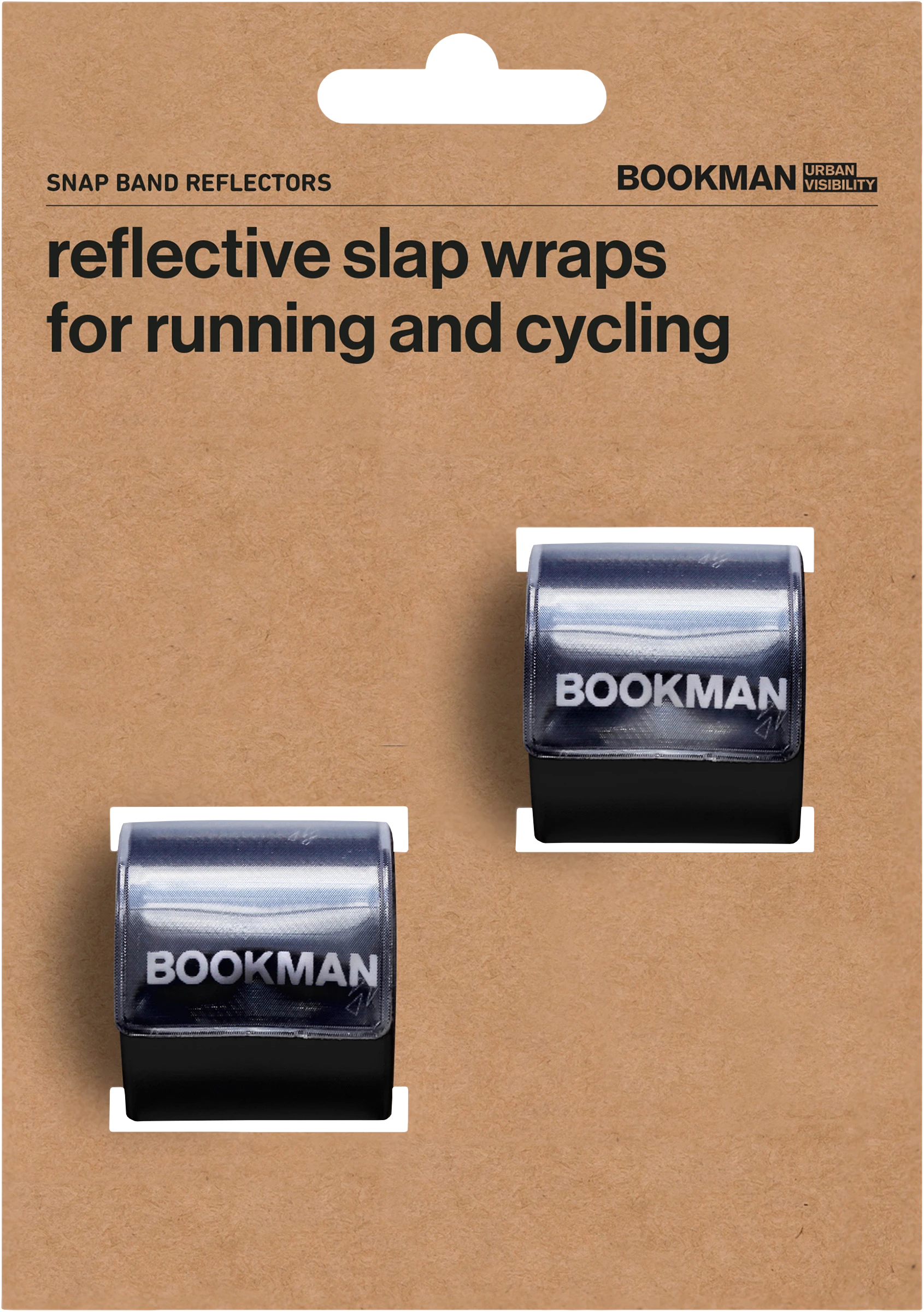 Bookman Snap Band Reflectors Black 2-pack - Reflexer