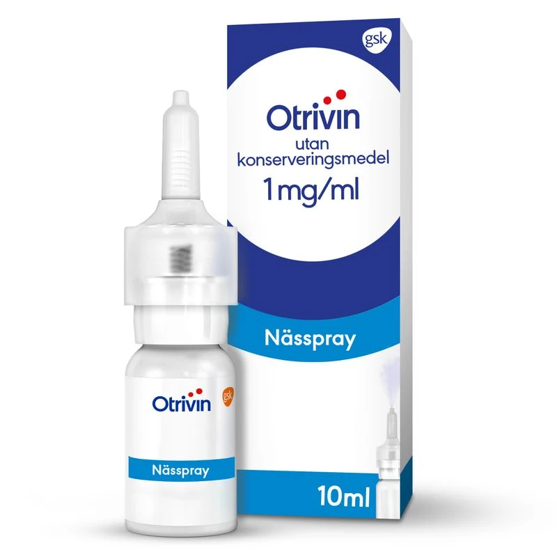 Otrivin nässpray utan konserveringsmedel 1 mg/ml 10 ml - Bihåleinflammation