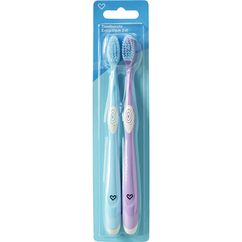 Hjärtats Tandborste Extra Mjuk 2-pack