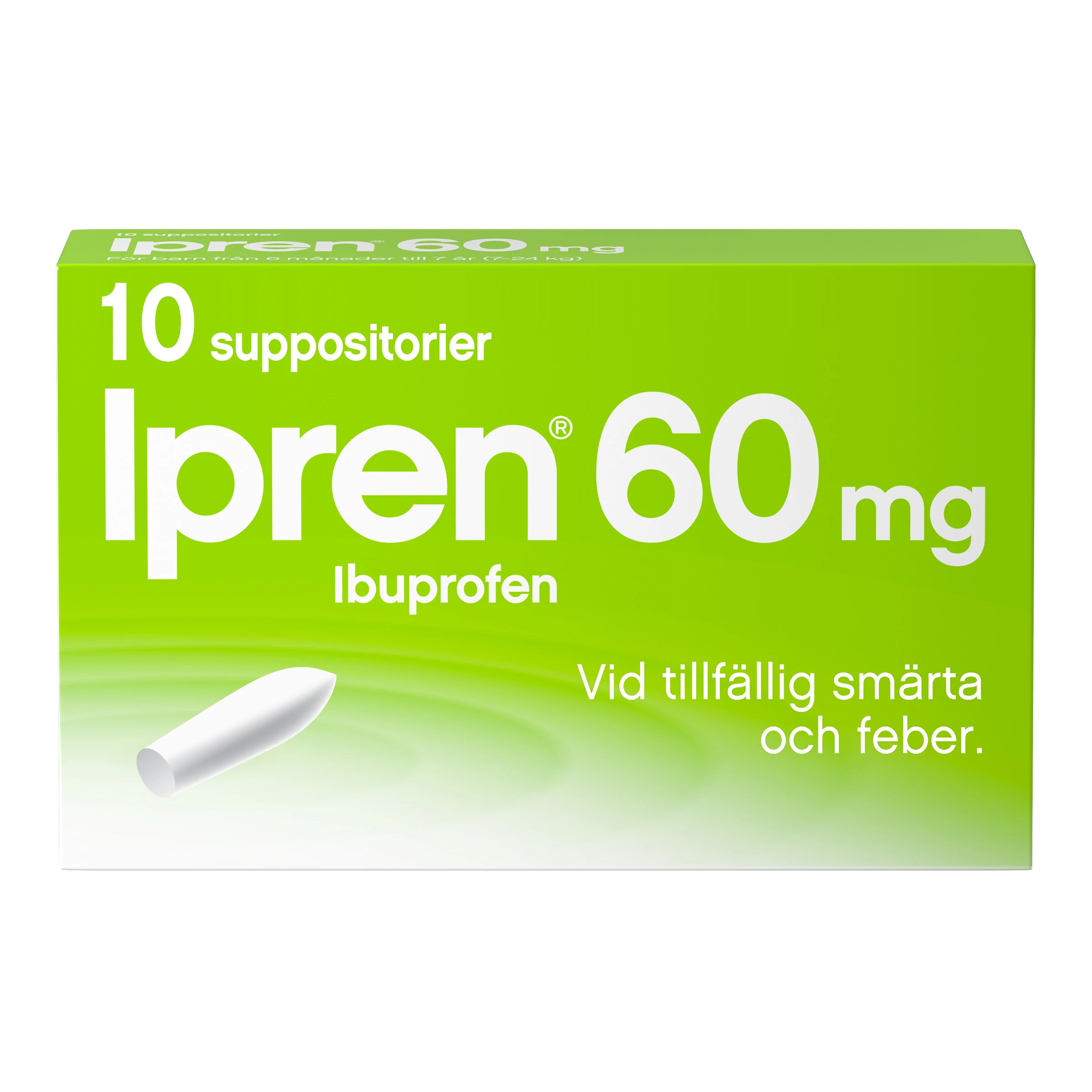 Ipren suppositorium 60 mg 10 st - Tandvärk