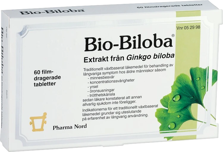 Pharma Nord Bio-Biloba filmdragerad tablett 60 st - Stress & oro