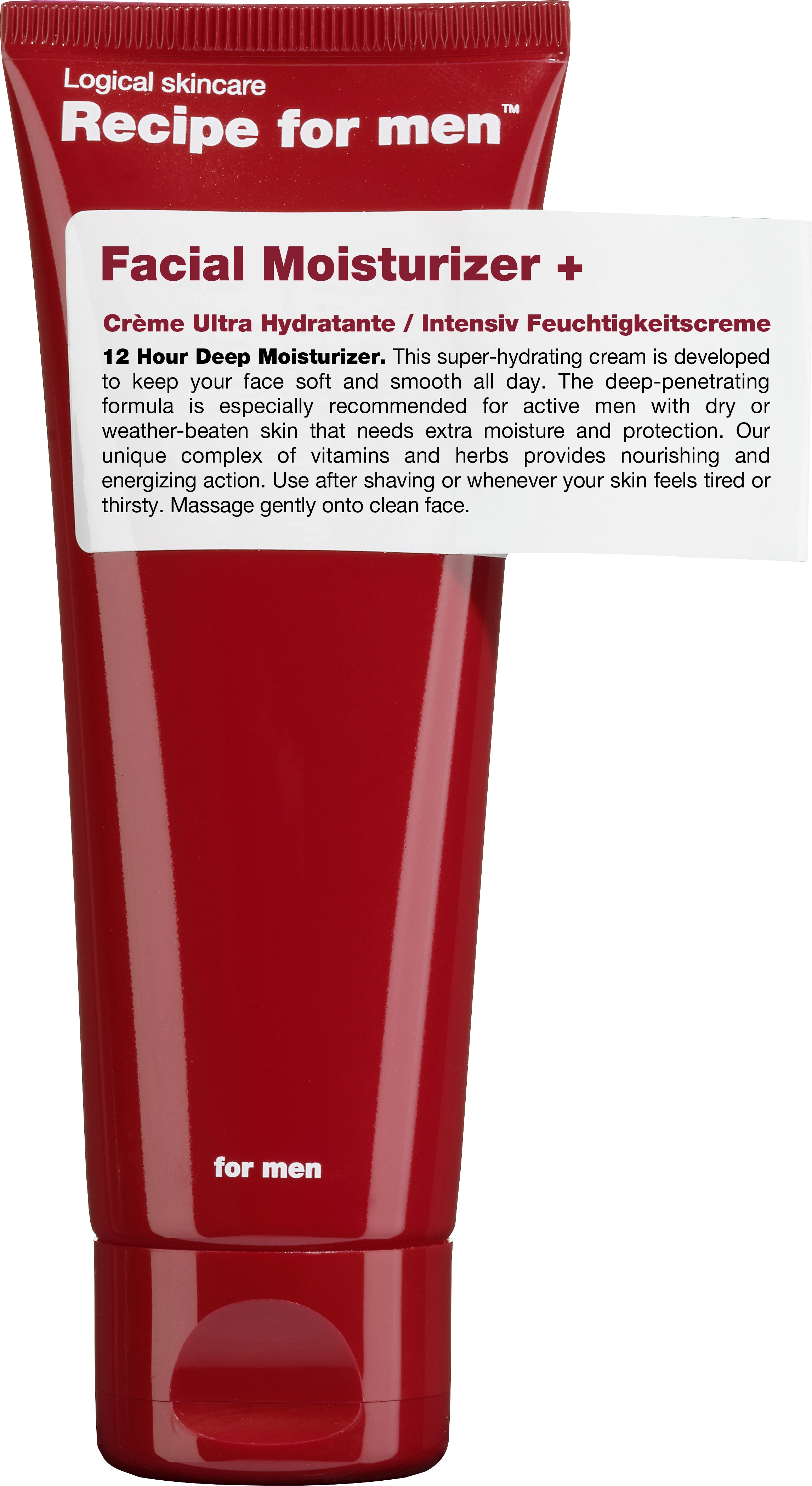 Recipe for Men Facial Moisturizer+ 75 ml - Ansiktskräm för män