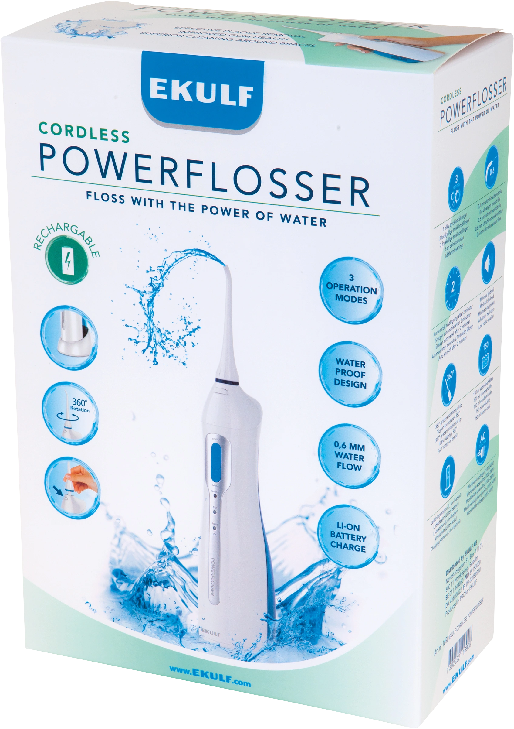 Ekulf PowerFlosser Cordless Mundusch - Mellanrumsborstar