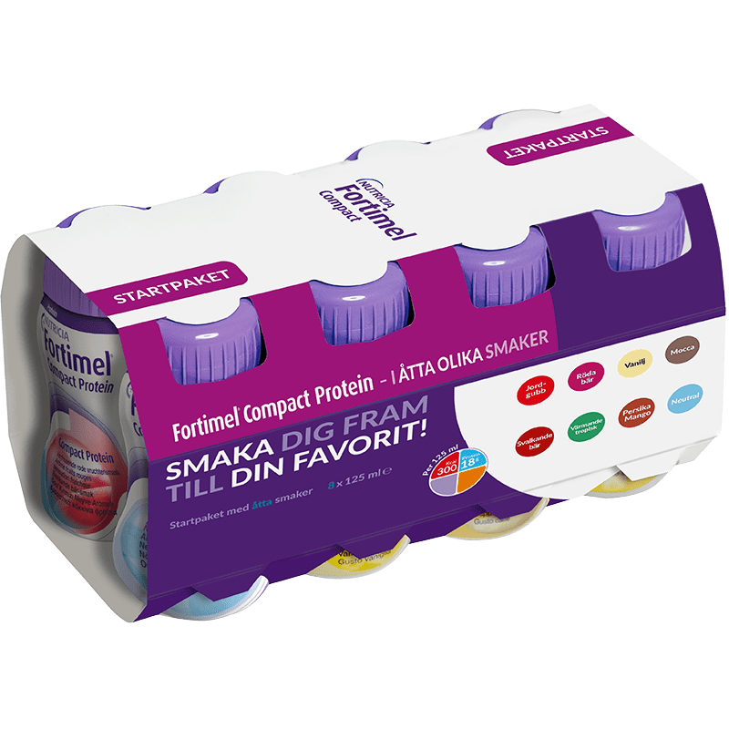 Fortimel Compact Protein Startpaket Blandade Smaker 8 x 125 ml - Näringsdrycker