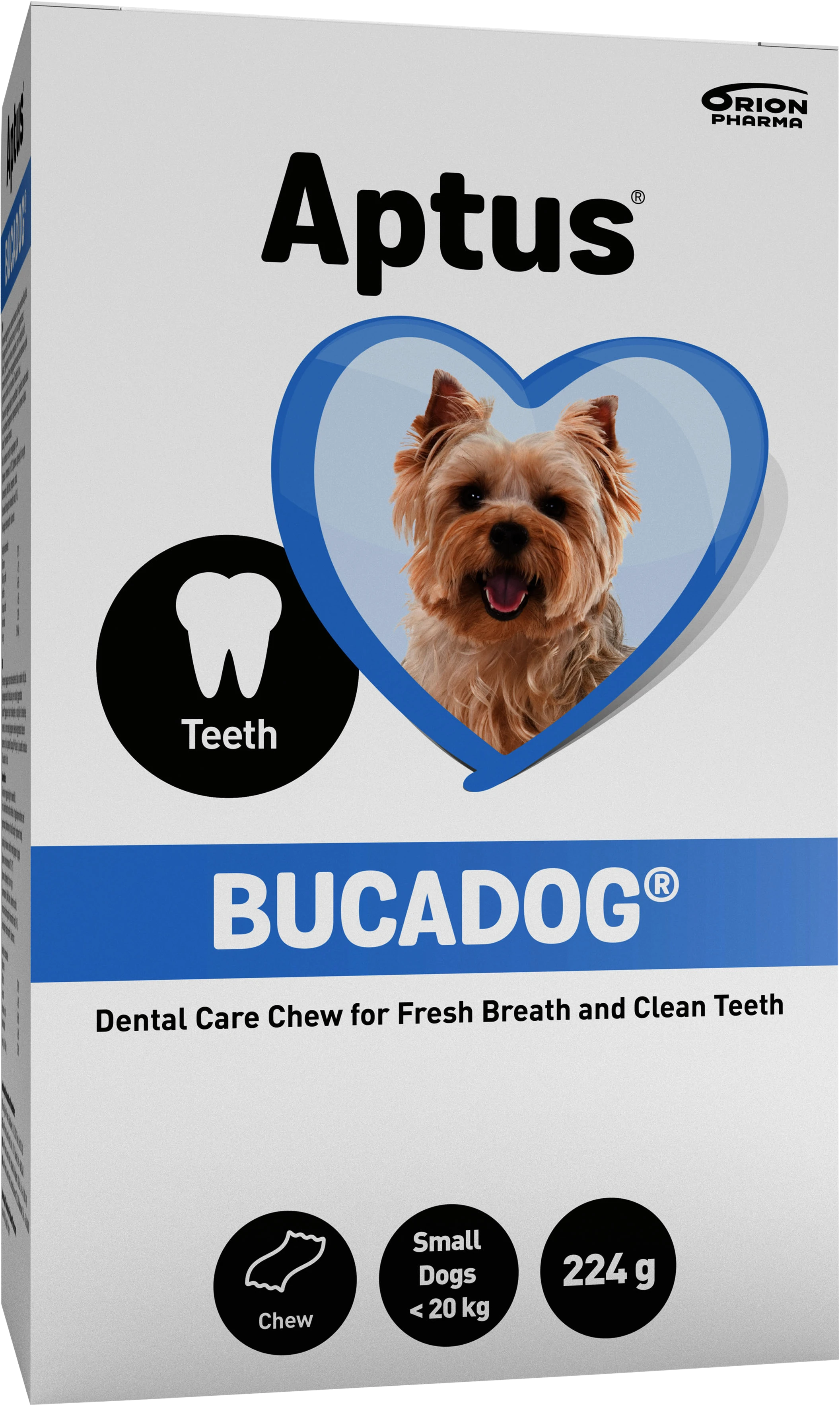 Aptus Bucadog tuggbitar small 224 g - Tandsten hund