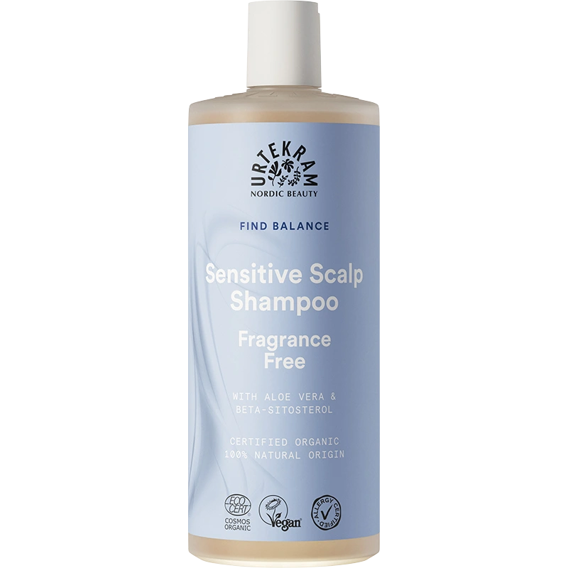 Urtekram Find Balance Fragrance Free Sensitive Scalp Shampoo 500 ml - Oparfymerat schampo