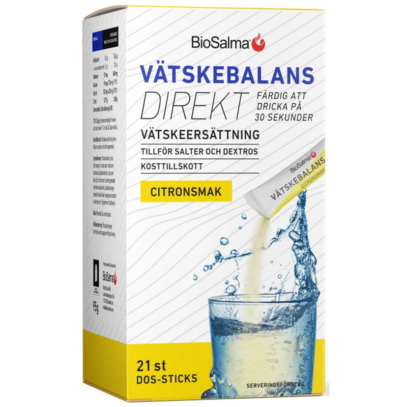 BioSalma Vätskebalans Direkt Citron 21 sticks - Vätskeersättning