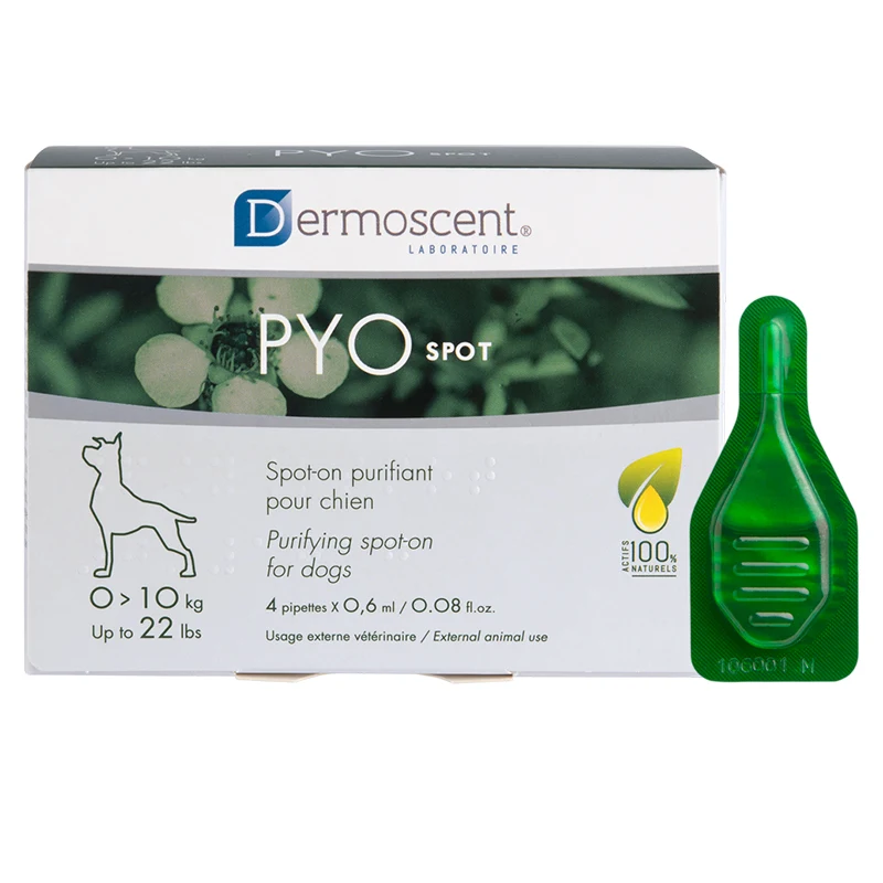 Dermoscent PYOspot Spot-on för hundar 0-10 kg 4 x 0,6 ml - Hudvård för hund