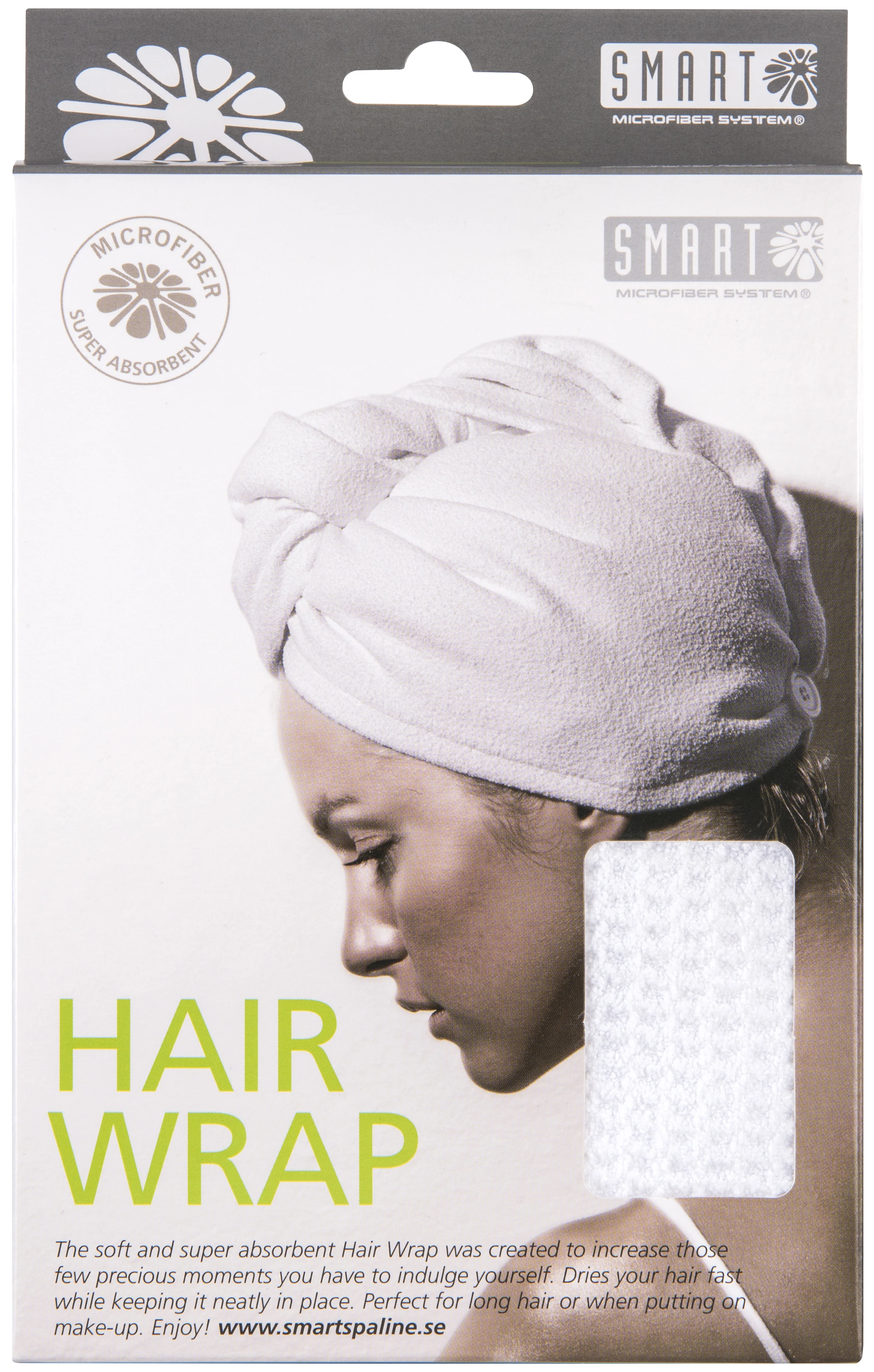 Smart Hairwrap Waffle White - Hårhandduk