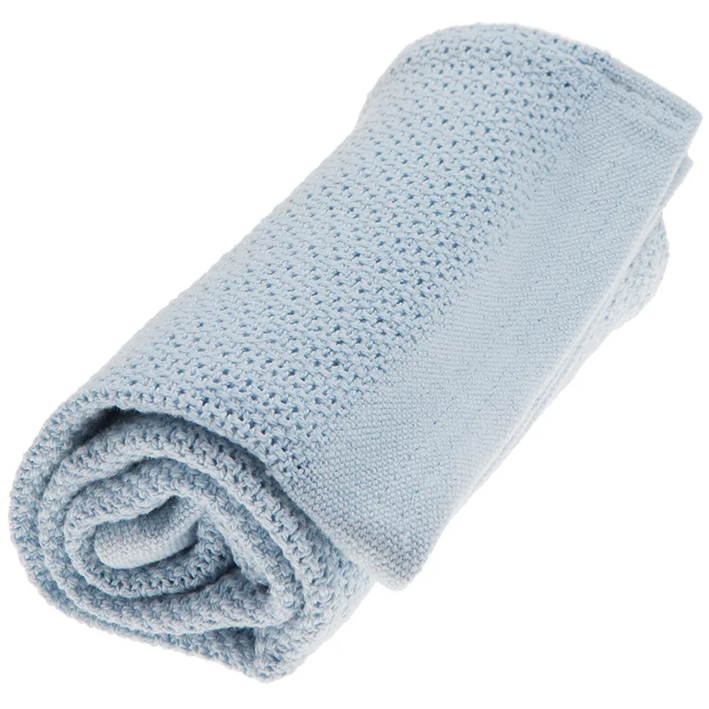 Vinter & Bloom Filt Soft Grid EKO True Blue - Babyfiltar