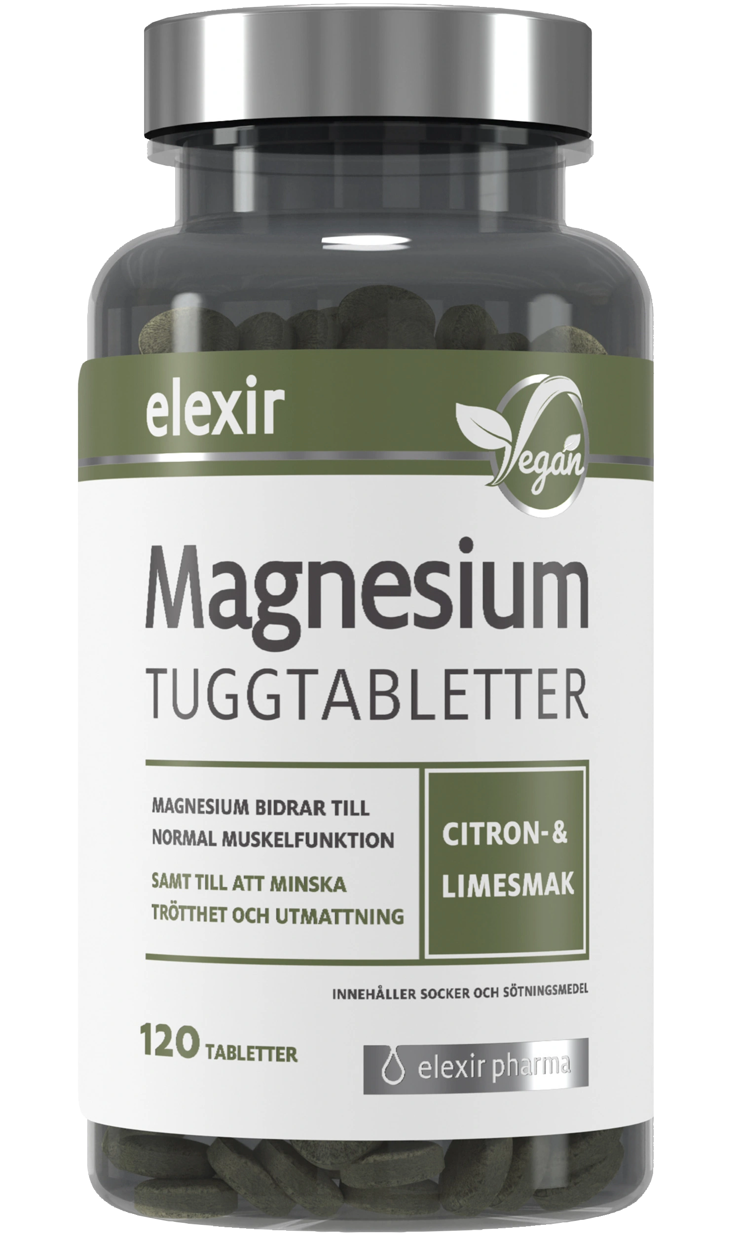 Elexir Magnesium 120 tuggtabletter - Magnesium