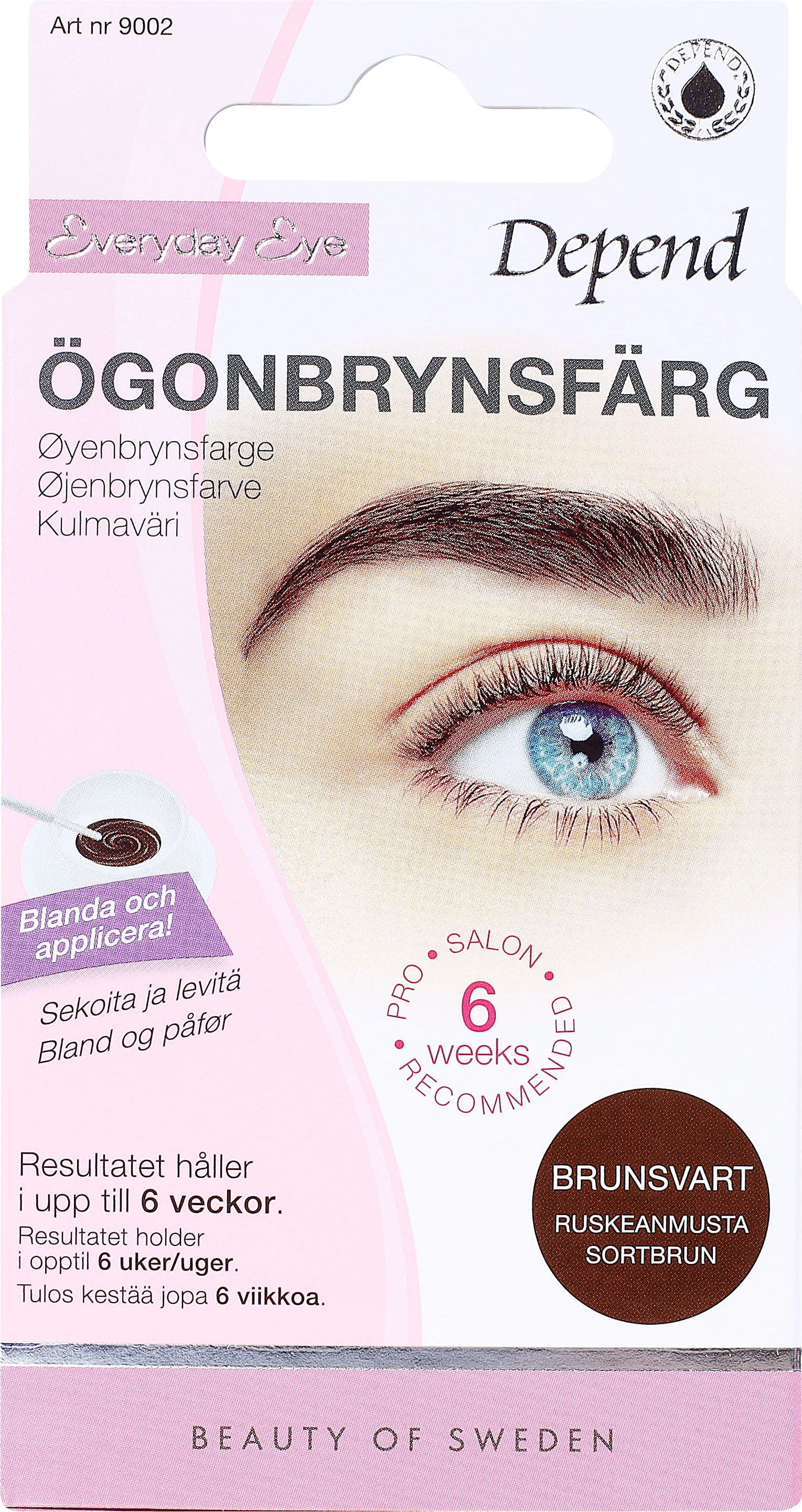 Depend Ögonbrynsfärg Brunsvart - Ögonbrynsfärgning