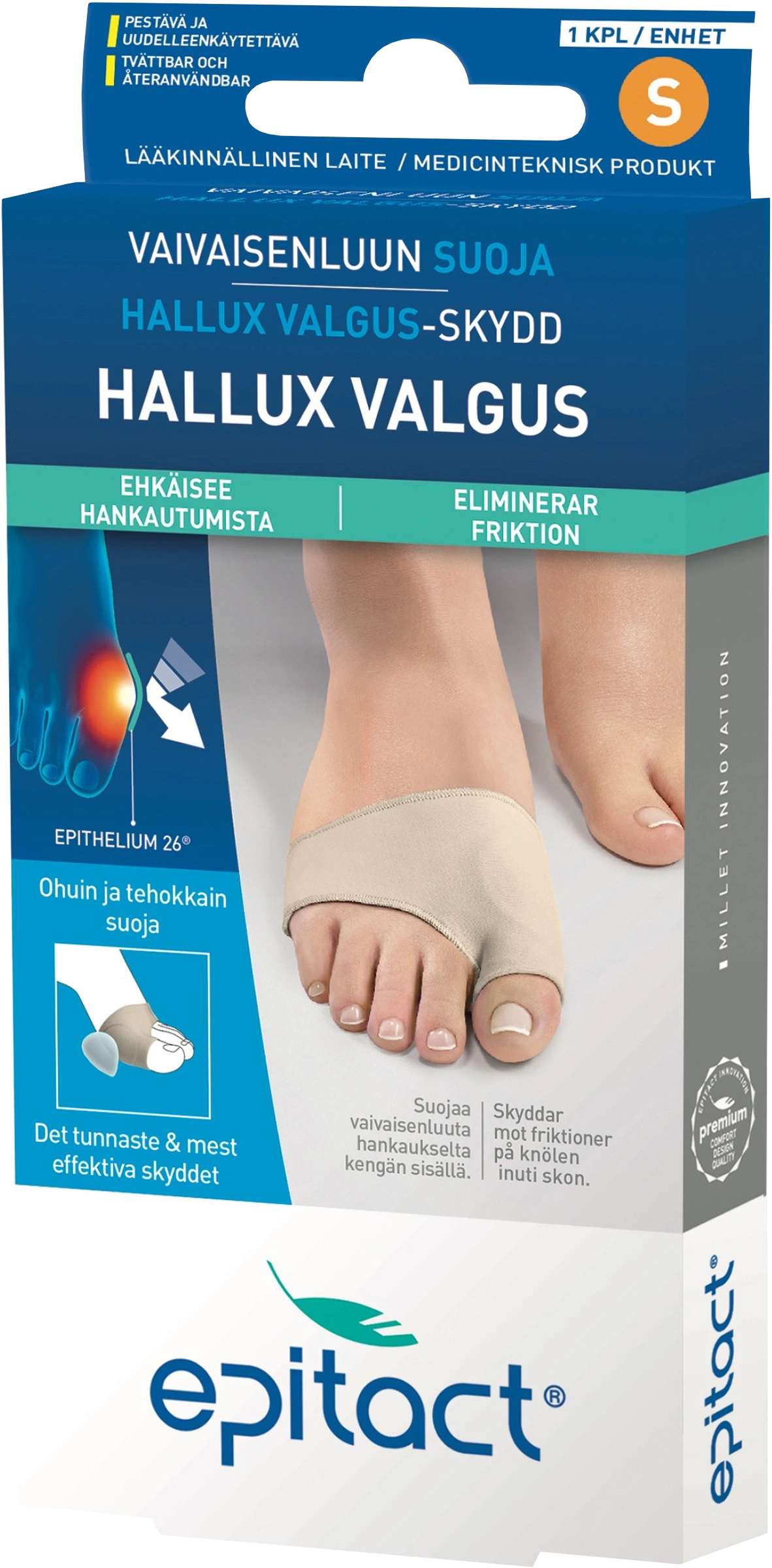Epitact Hallux Valgus Skydd 1 st S - Hallux valgus