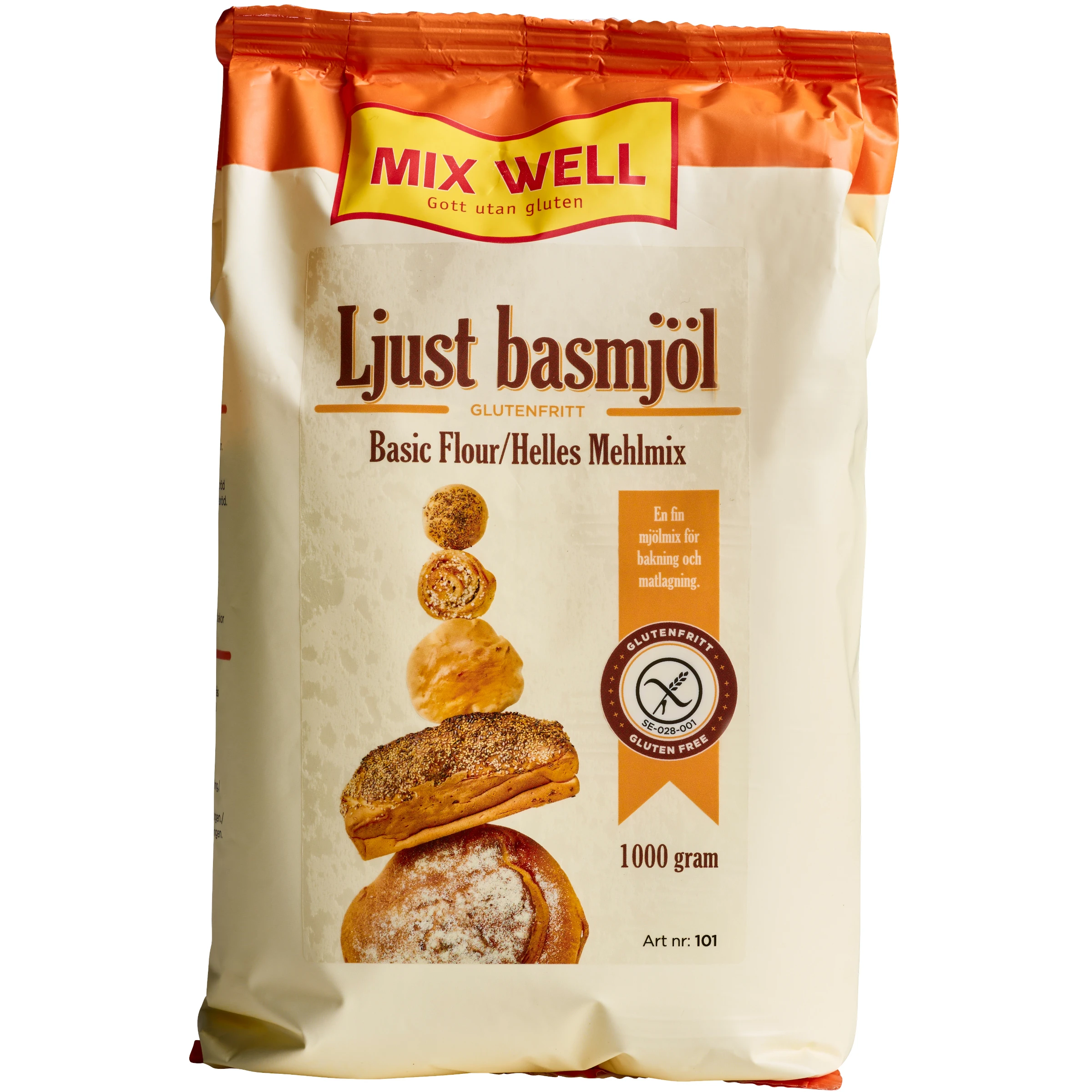 MixWell Ljust Basmjöl Glutenfritt 1000 g - Specialkost för barn