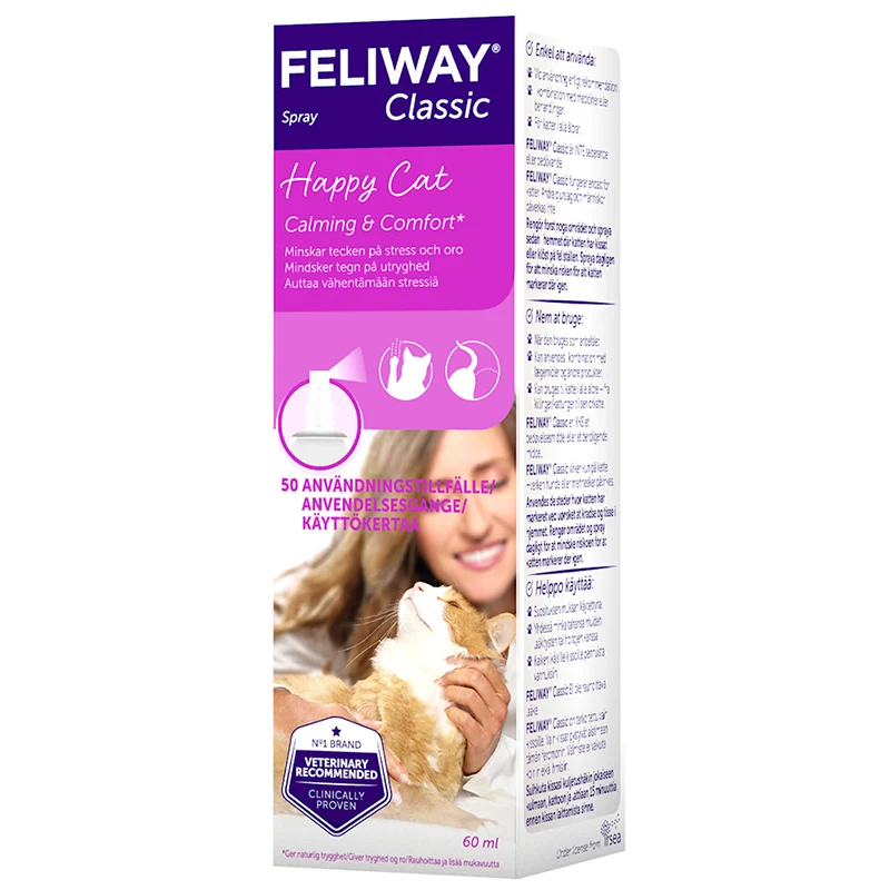 Feliway Classic Spray 60 ml för katt - Rädsla & oro hos katt