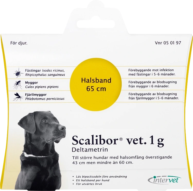 Scalibor vet. hundhalsband 1 g 60 cm - Fästingmedel & fästinghalsband för hund