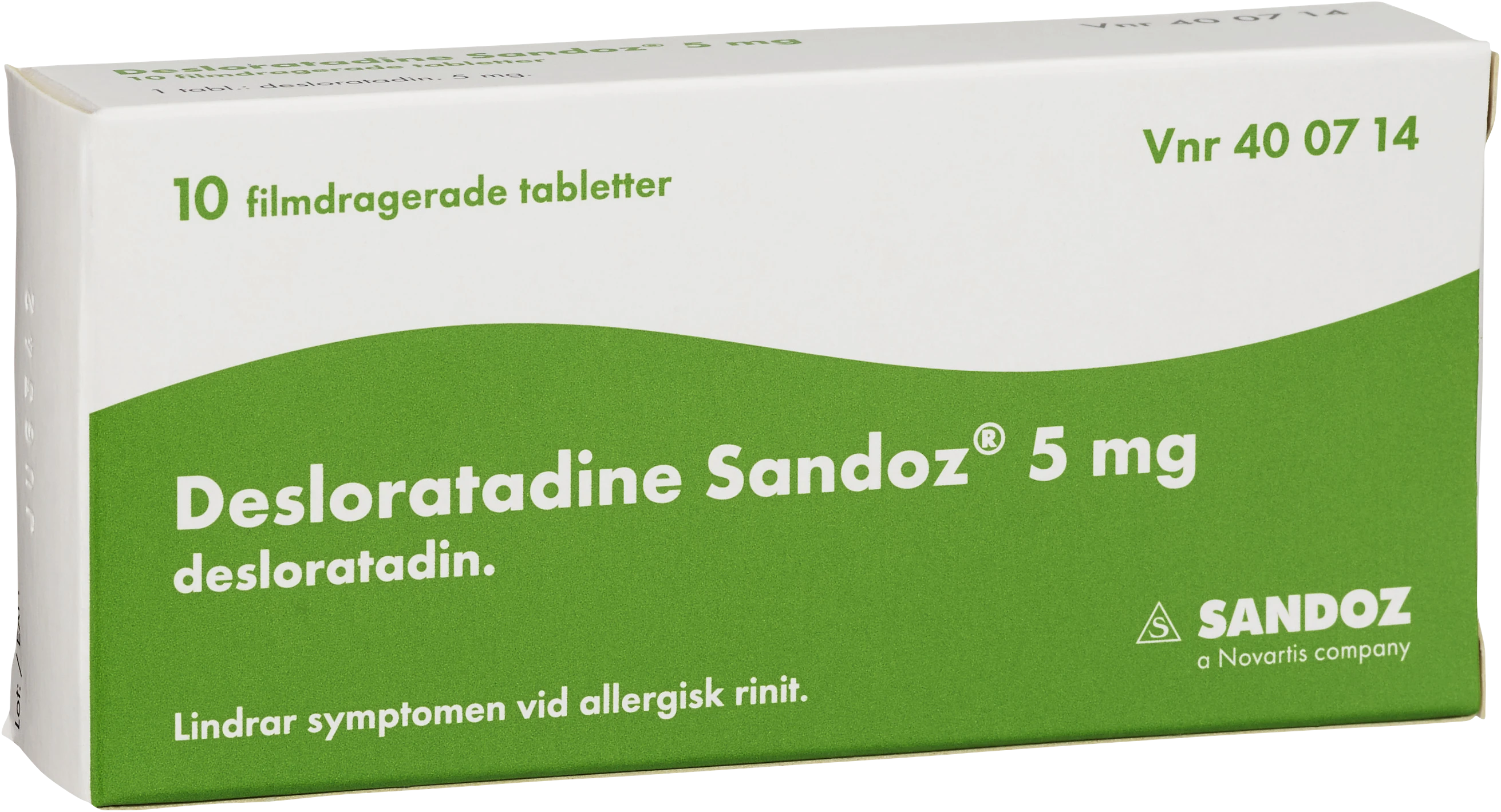 Desloratadine Sandoz filmdragerad tablett 5 mg 10 st - Allergitabletter mot pollenallergi