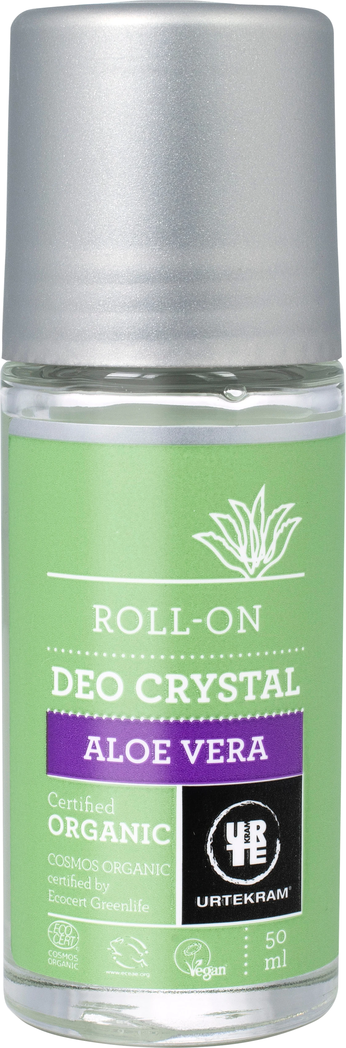 Urtekram Aloe Vera Deokristall Roll-On 50 ml - Ekologisk hudvård