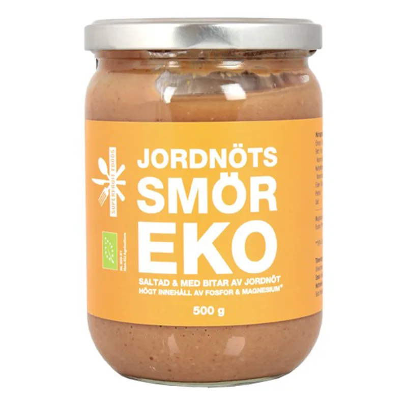 Superfruit Foods Jordnötssmör Crunchy EKO 500 g - Nötter & torkad frukt