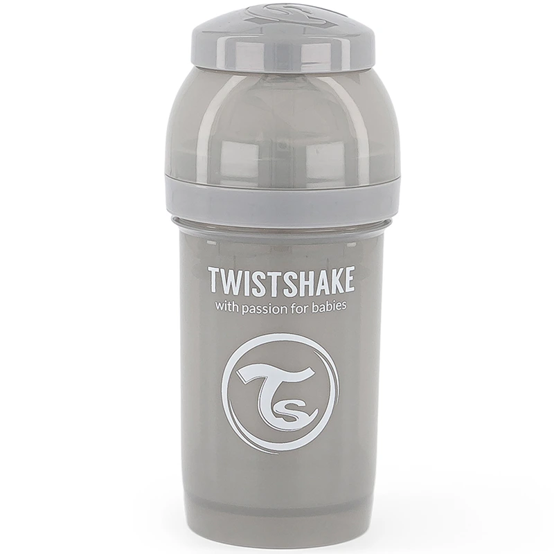 Twistshake Anti-Colic nappflaska 180 ml Pastell Grå - Nappflaskor & vällingflaskor