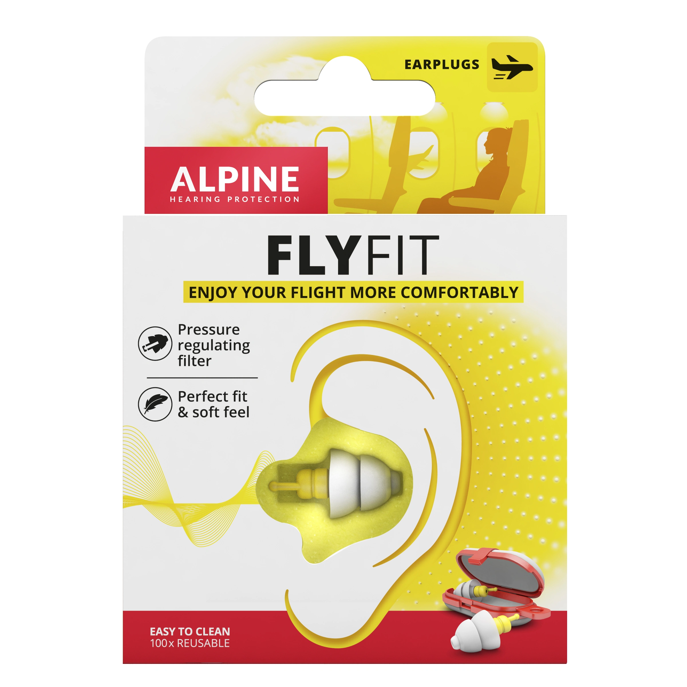 Alpine FlyFit Earplugs 1 par - Lock för örat
