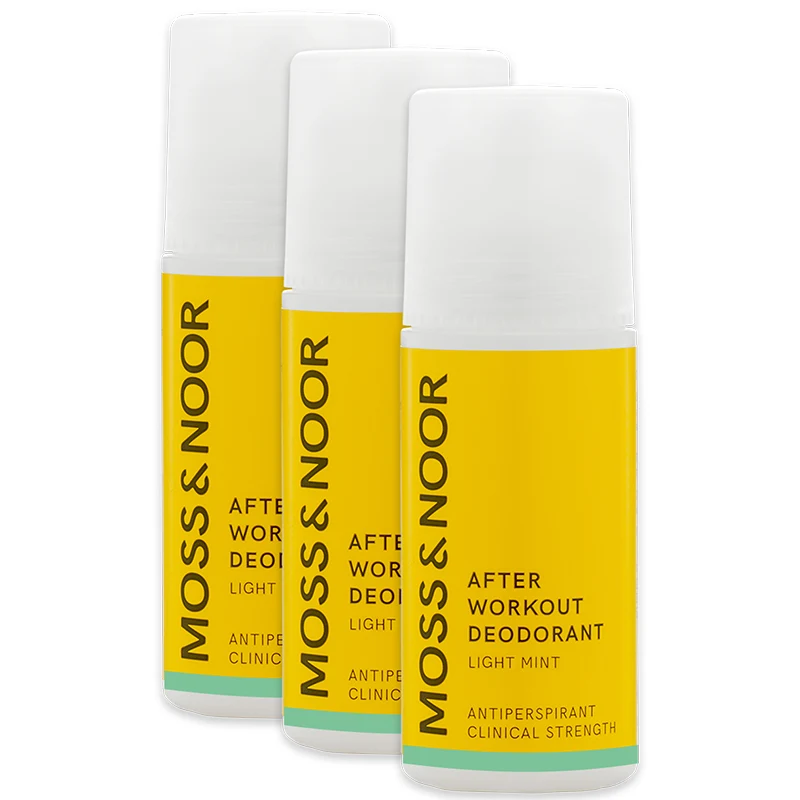 Moss & Noor After Workout Deodorant Light Mint 60 ml 3-pack - Deodorant & antiperspirant för män