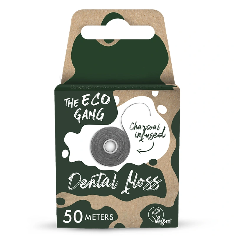 The Eco Gang Dental Floss Charcoal 50 m - Tandtråd