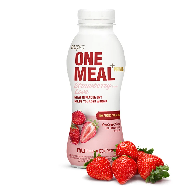 Nupo One Meal +Prime Strawberry Laktosfri 330ml - Måltidsersättning