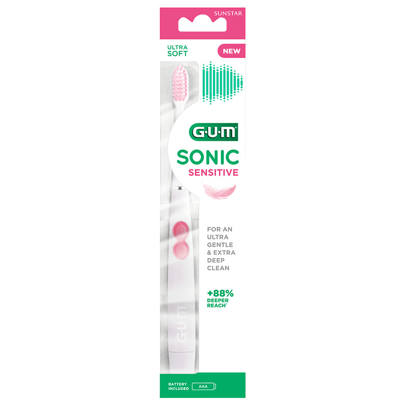 GUM SONIC SENSITIVE Batteritandborste - Tandborstar
