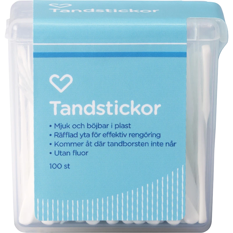 Hjärtats Tandstickor Plast 100 st - Tandpetare