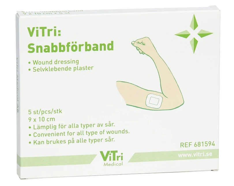 Vitri sterilt snabbförband - Förband